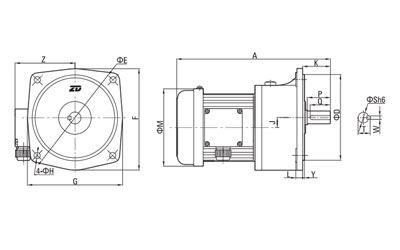 Motorreductor de CA pequeño 200W-1500W